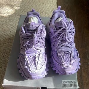 Balenciaga Lilac Mesh Track Sneakers